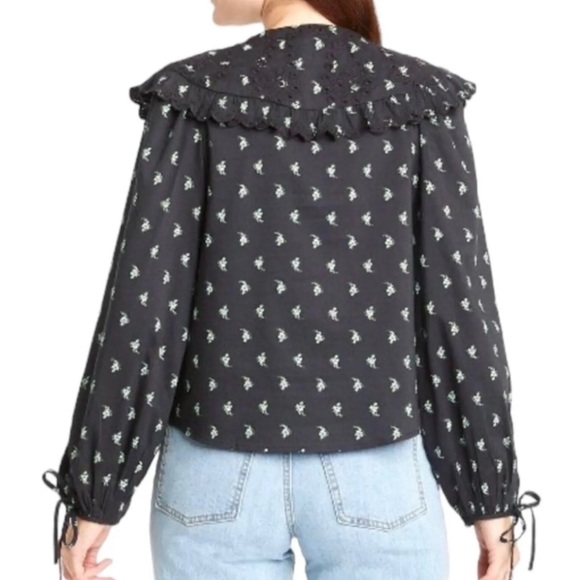 Universal Thread Balloon Long Sleeve Embroidered Button-Down Shirt Size XSMALL - Picture 6 of 13